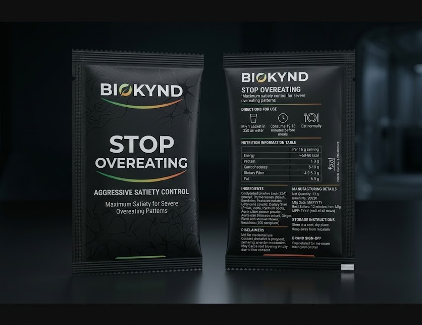 BIOKYND STOP OVEREATING packaging